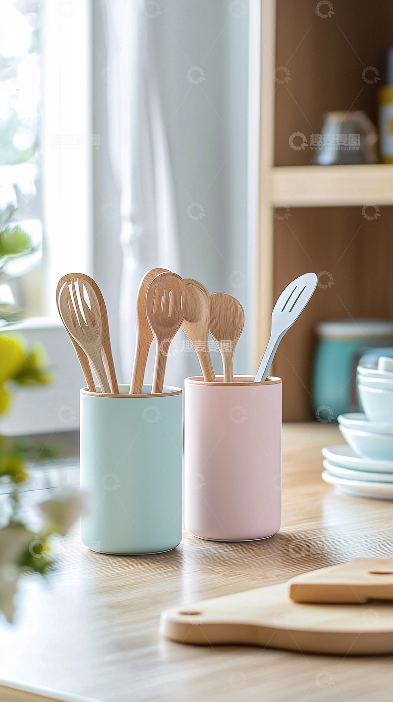 高清大图下载【趣麦麦图】厨房用具收纳