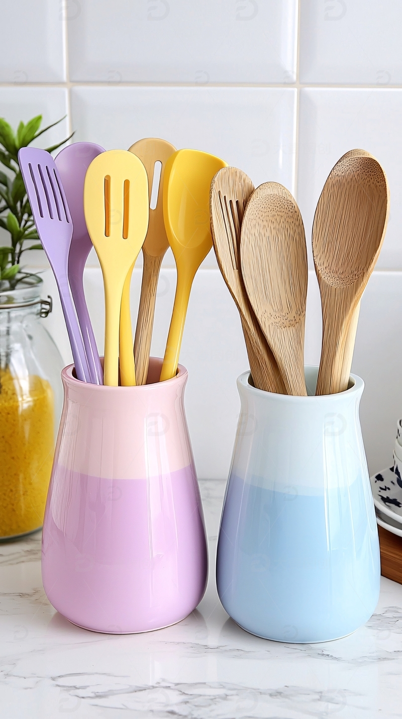 高清大图下载【趣麦麦图】厨房用具收纳套装