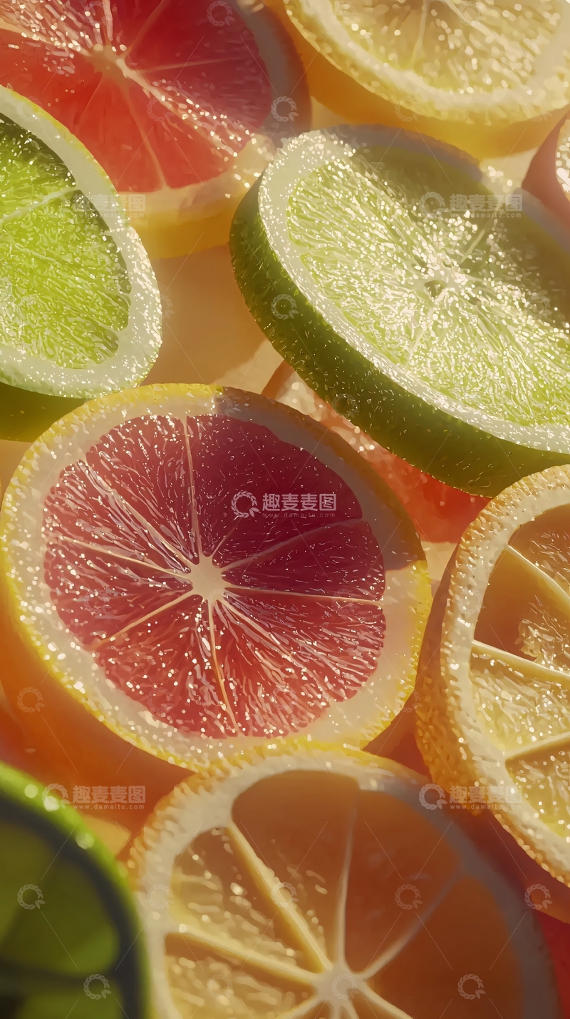 高清大图下载【趣麦麦图】柑橘切片特写