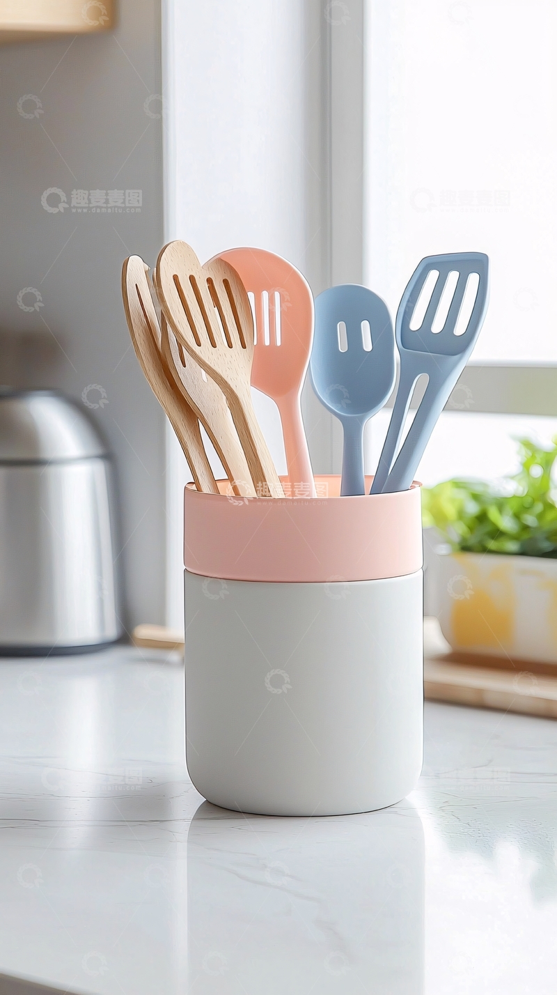 高清大图下载【趣麦麦图】厨房用具收纳