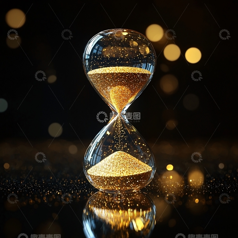 高清大图下载【趣麦麦图】金色沙漏