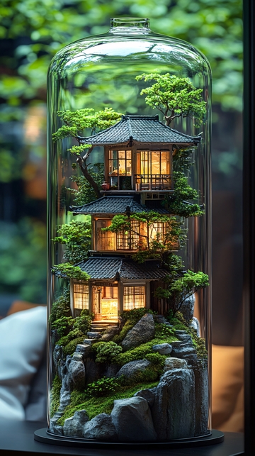 玻璃罩微型景观