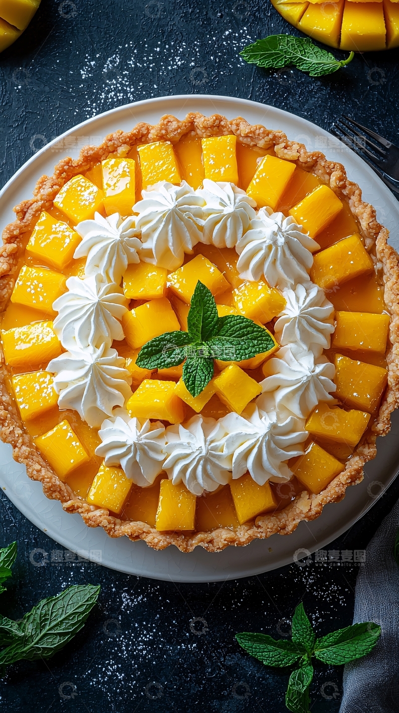 高清大图下载【趣麦麦图】芒果奶油挞