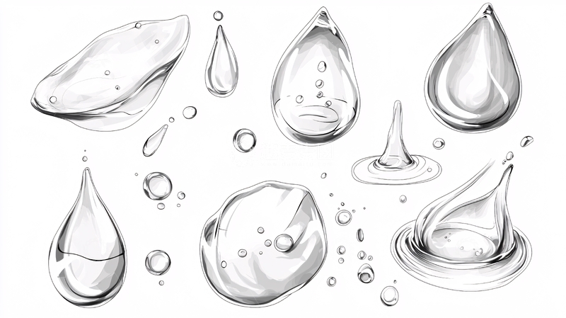 高清大图下载【趣麦麦图】小型手绘水滴图案