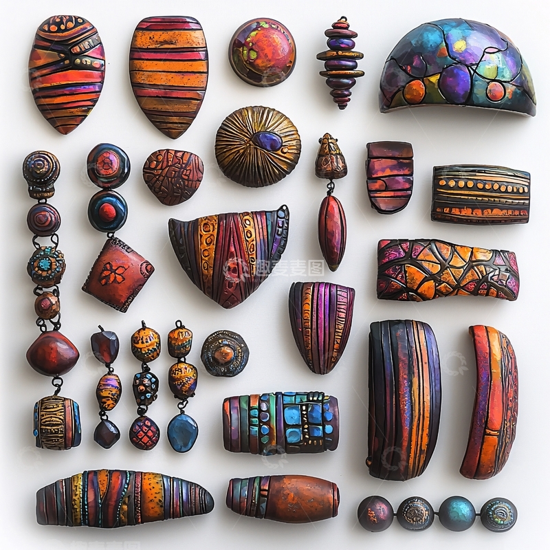 高清大图下载【趣麦麦图】多彩粘土饰品