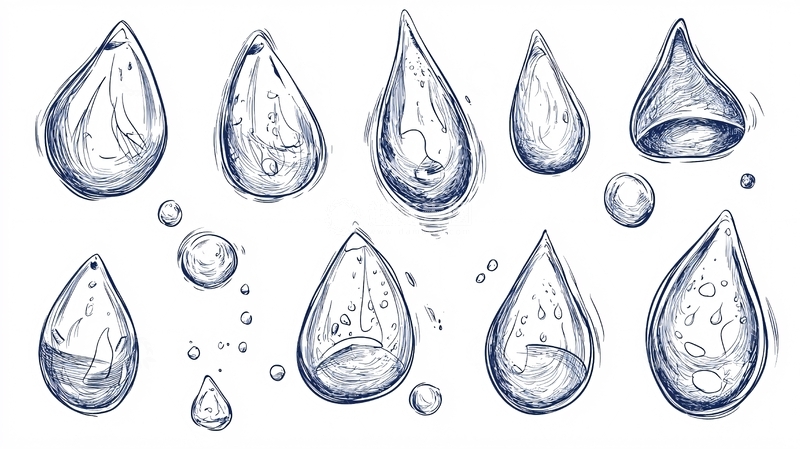 高清大图下载【趣麦麦图】手绘水滴集合