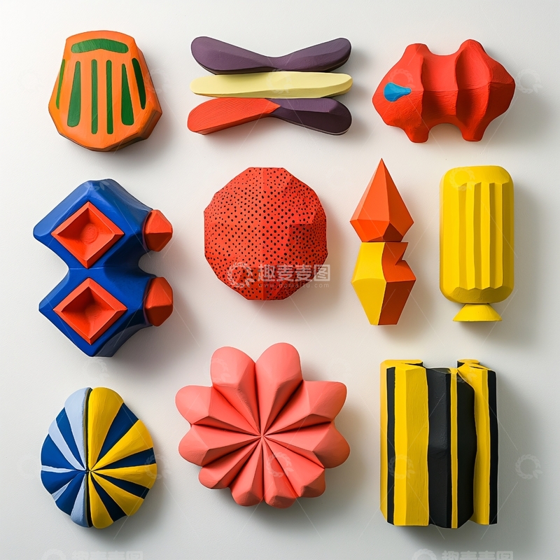 高清大图下载【趣麦麦图】抽象几何雕塑