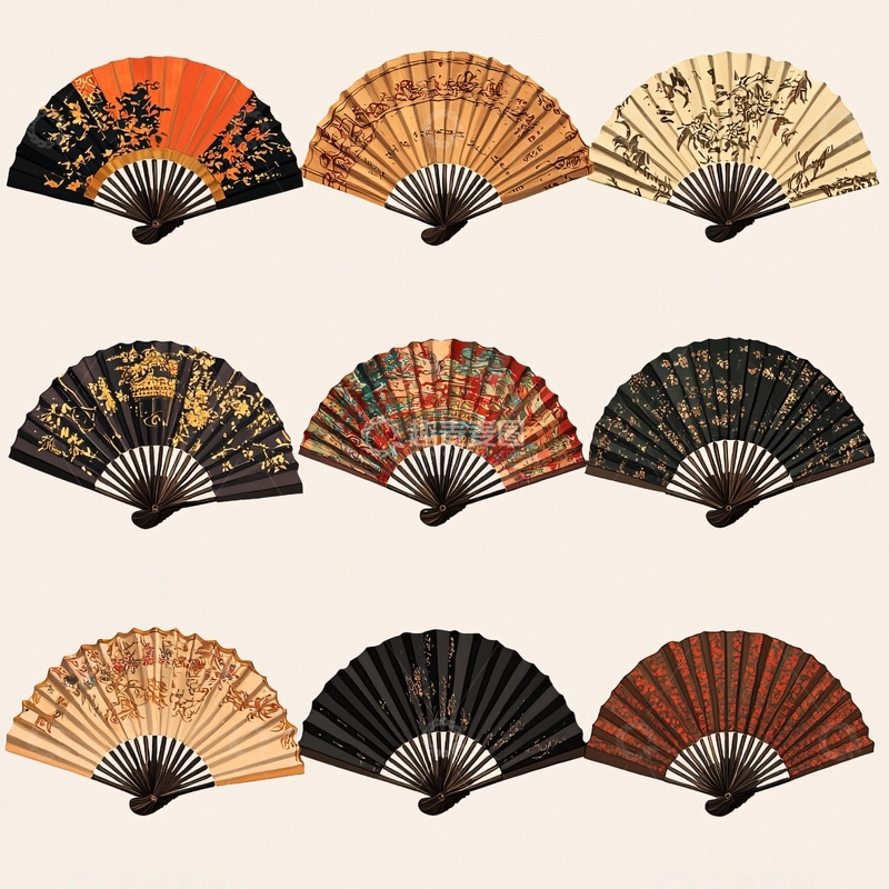 高清大图下载【趣麦麦图】古典折扇