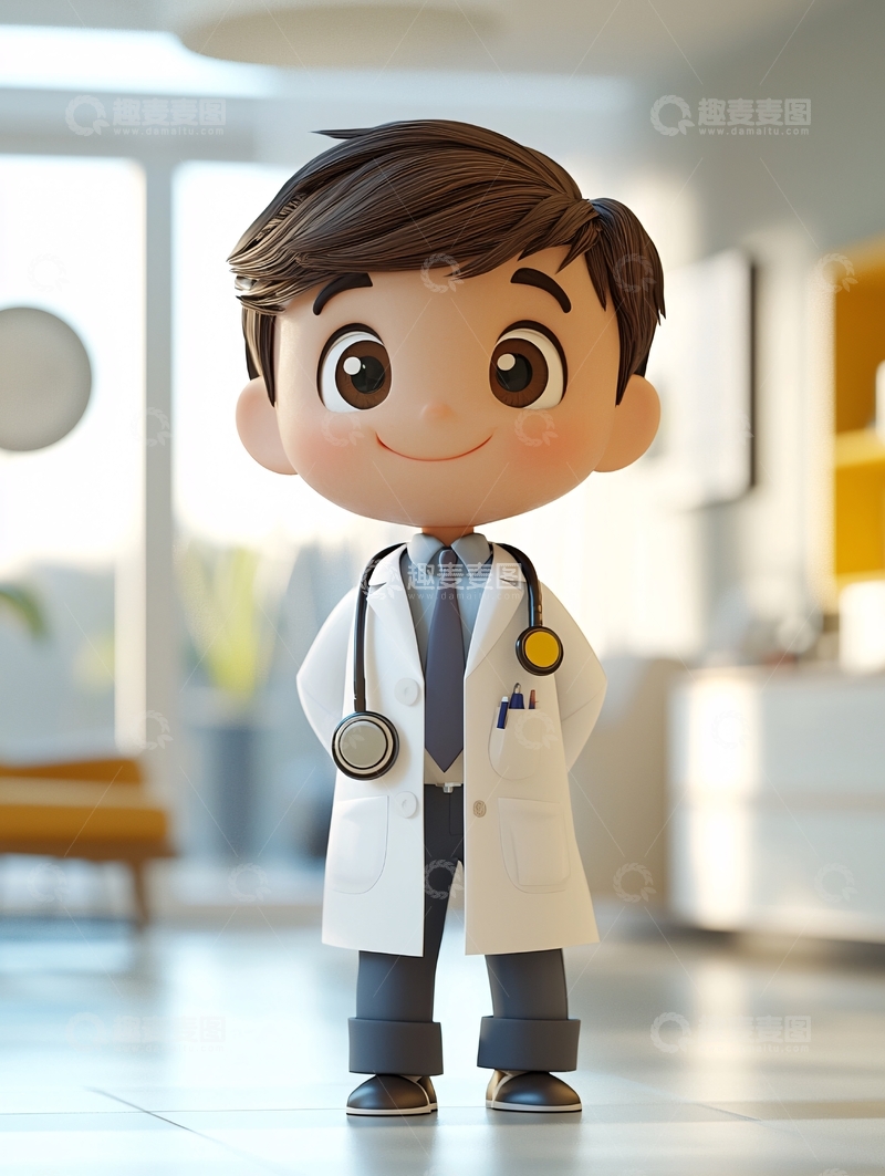 高清大图下载【趣麦麦图】卡通医生