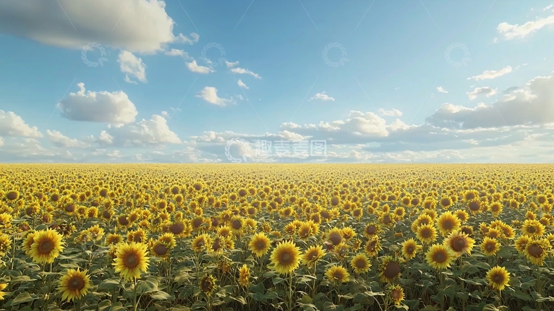 高清大图下载【趣麦麦图】向日葵花海