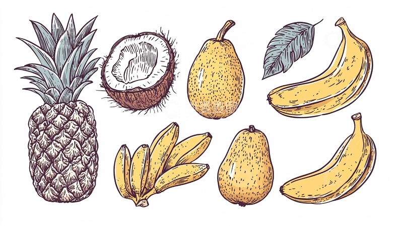 高清大图下载【趣麦麦图】手绘水果素材
