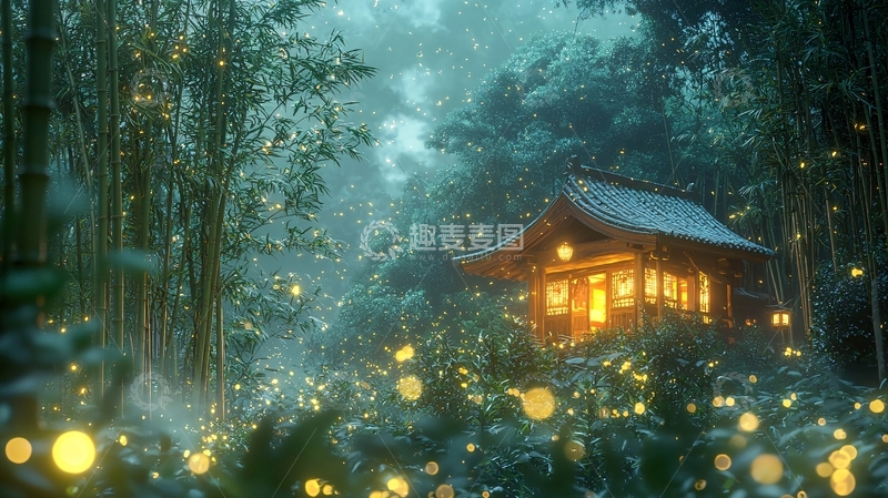 高清大图下载【趣麦麦图】森林小屋