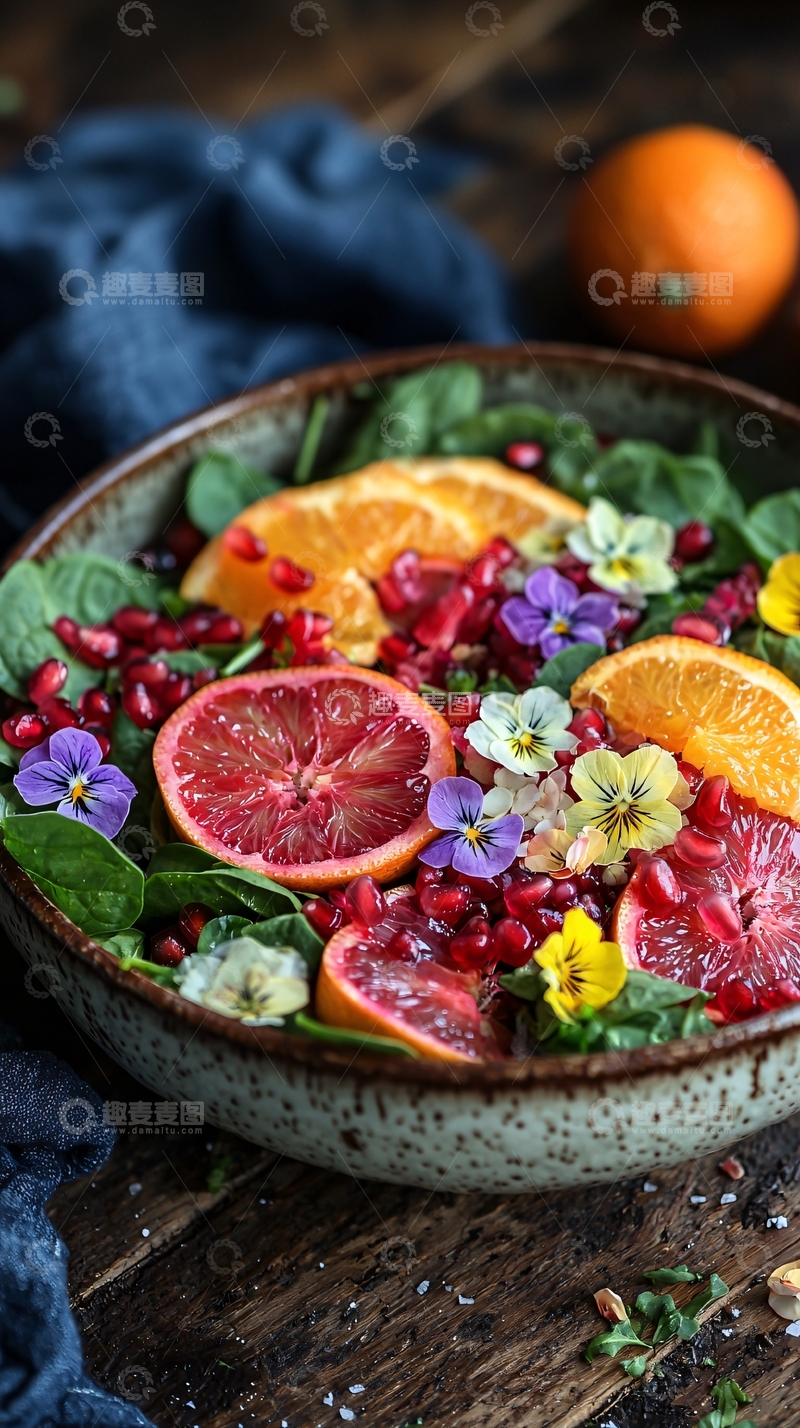 高清大图下载【趣麦麦图】色彩鲜艳的水果沙拉
