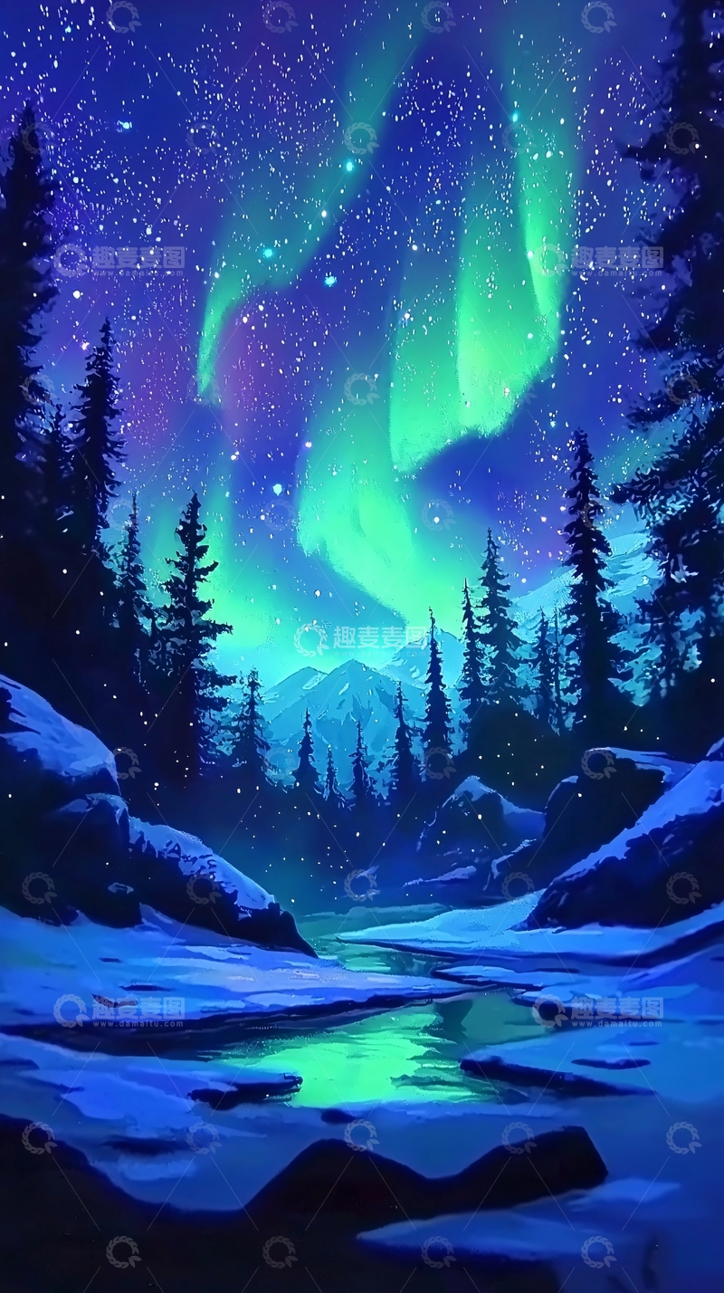高清大图下载【趣麦麦图】极光