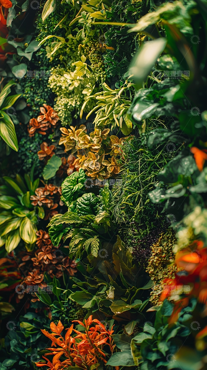 高清大图下载【趣麦麦图】绿植背景墙