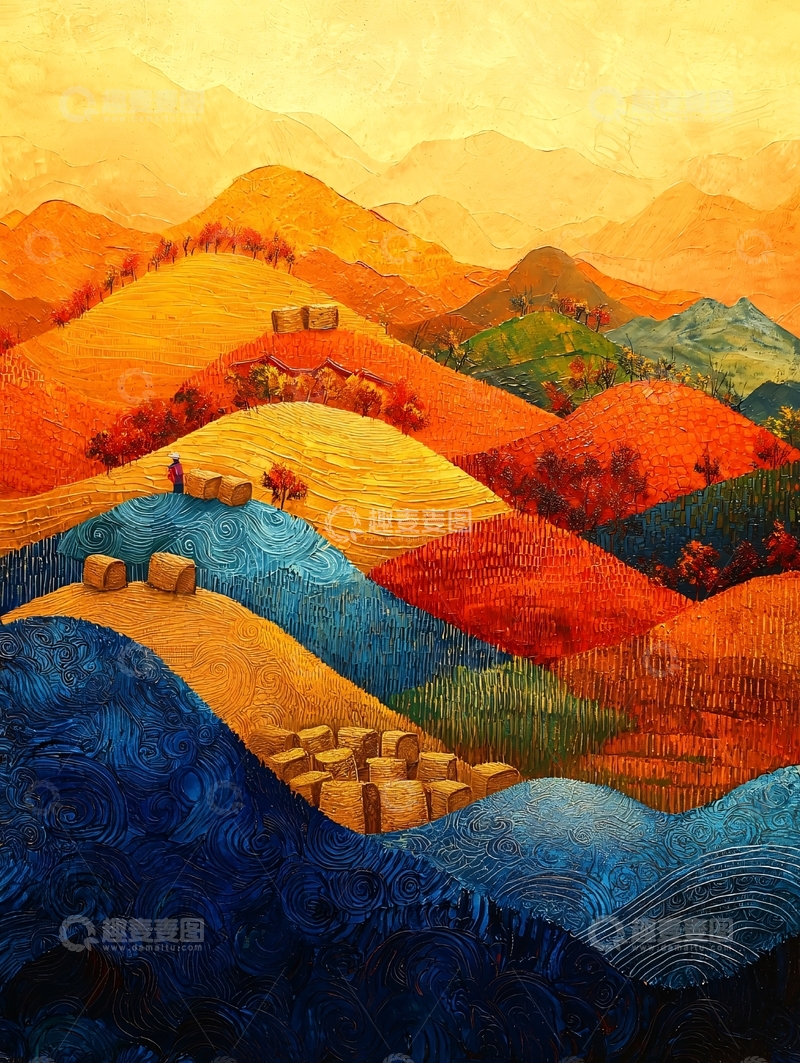 高清大图下载【趣麦麦图】彩色山丘