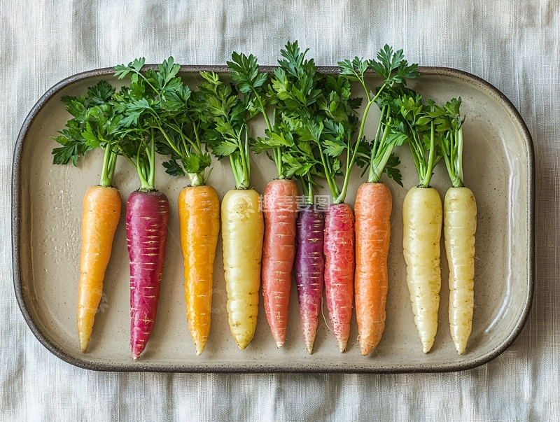 高清大图下载【趣麦麦图】彩色胡萝卜排列