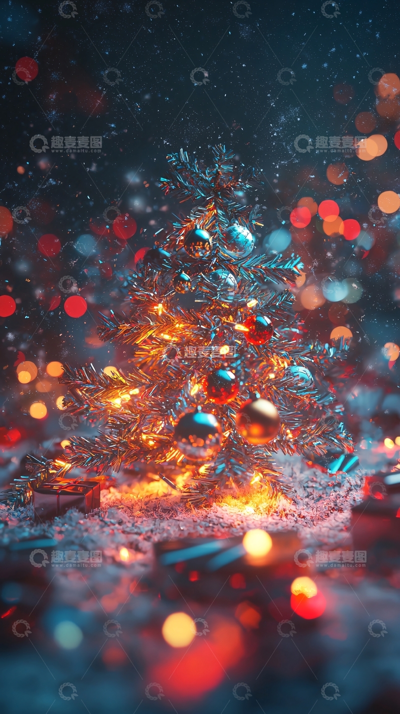 高清大图下载【趣麦麦图】梦幻圣诞树4