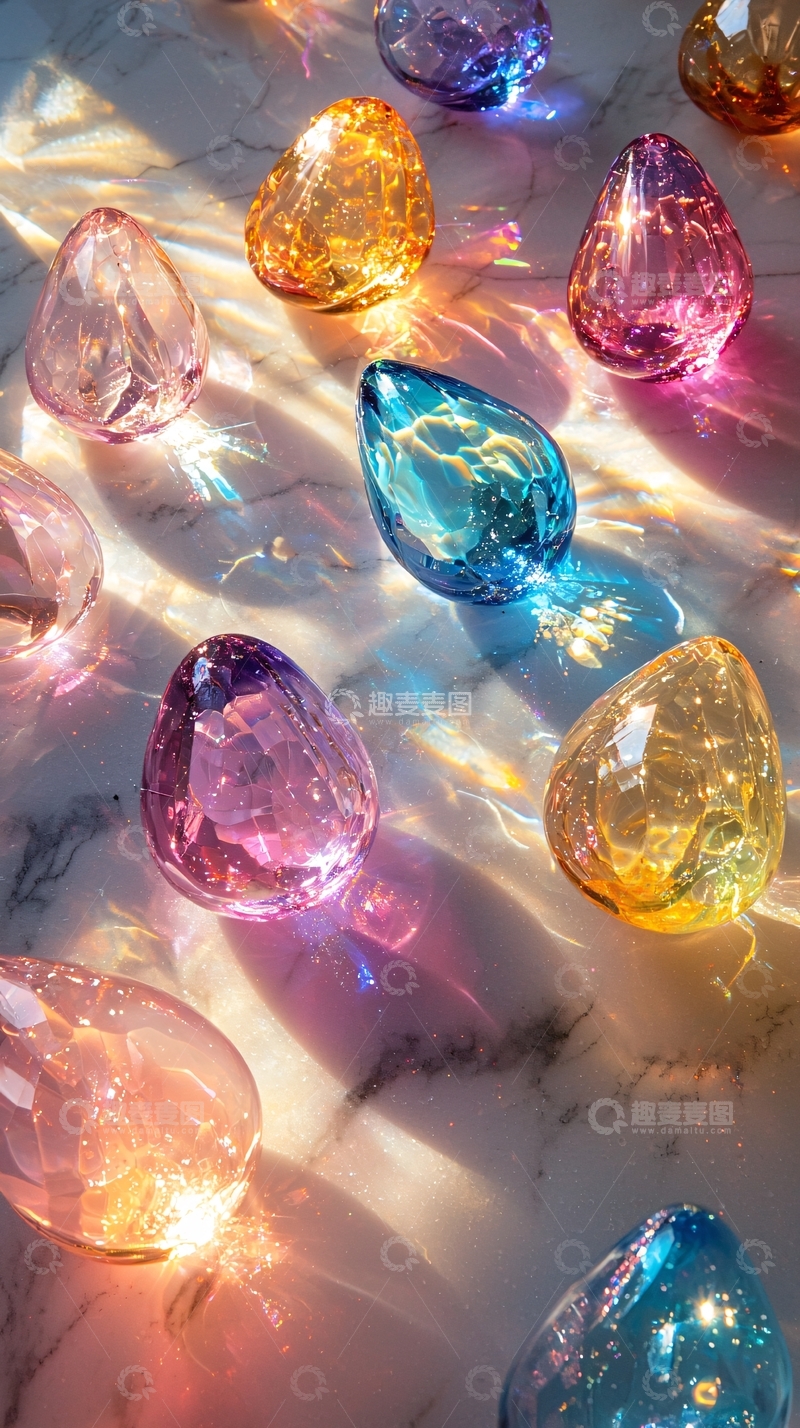 高清大图下载【趣麦麦图】彩色玻璃灯光折射