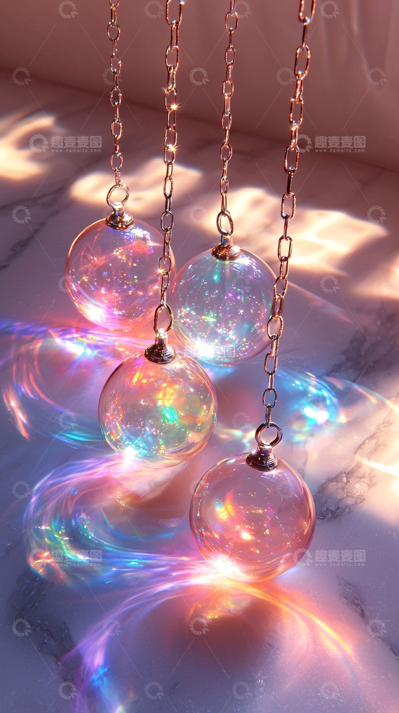 高清大图下载【趣麦麦图】闪耀的玻璃球体