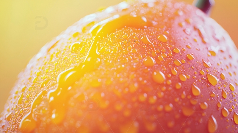 高清大图下载【趣麦麦图】水滴覆盖的橙色水果