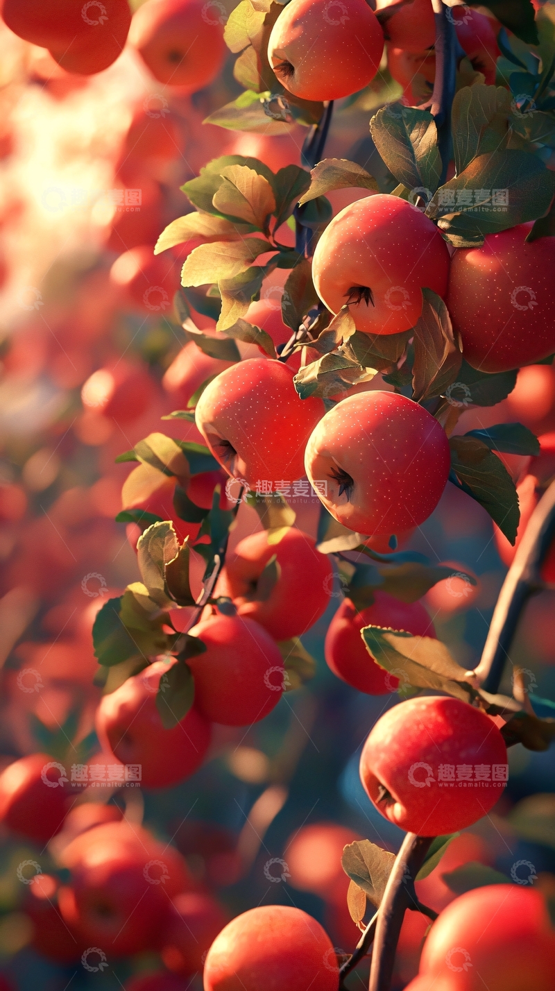 高清大图下载【趣麦麦图】红苹果树枝上的果实