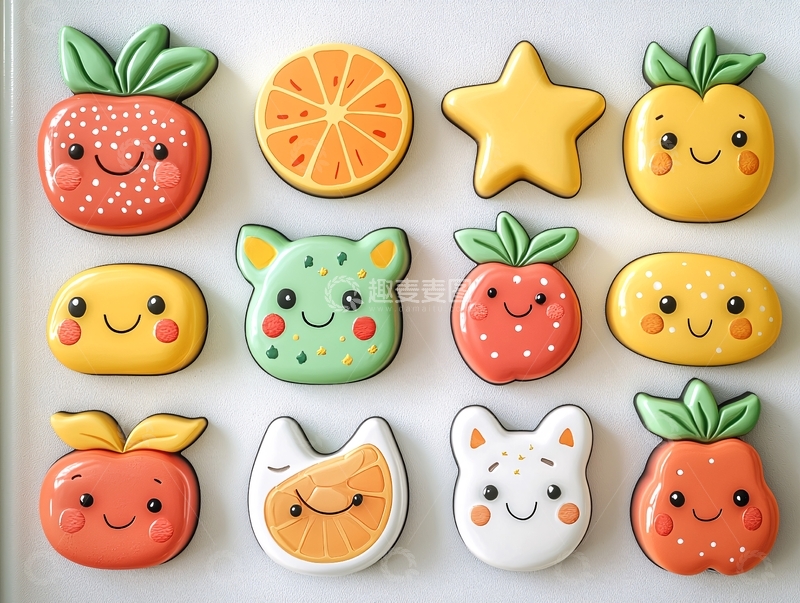 高清大图下载【趣麦麦图】卡通水果饼干