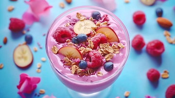 美味水果燕麦酸奶冰沙