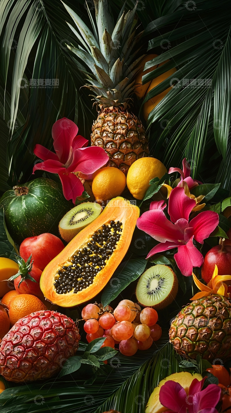 高清大图下载【趣麦麦图】热带水果丰收