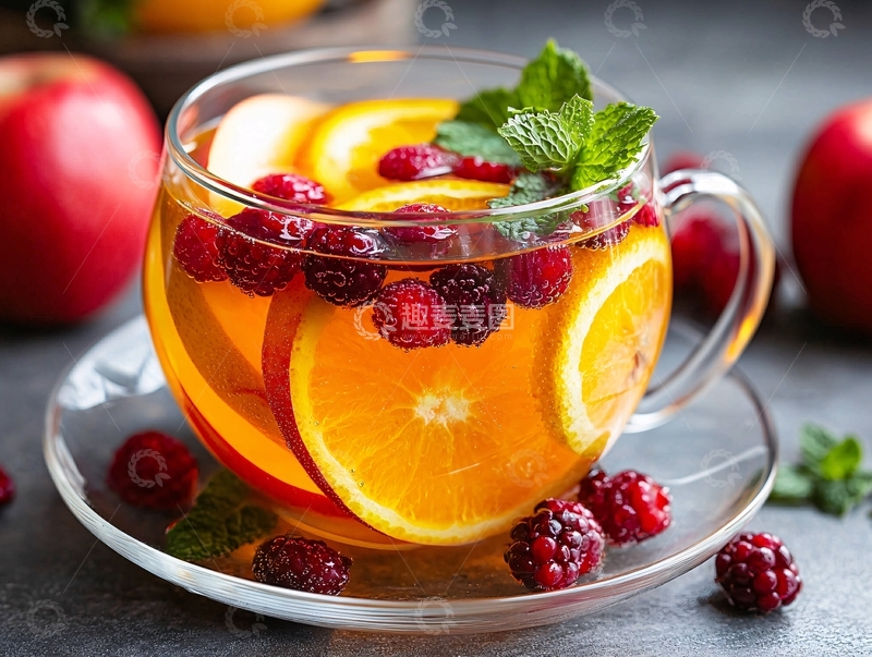 高清大图下载【趣麦麦图】水果茶3