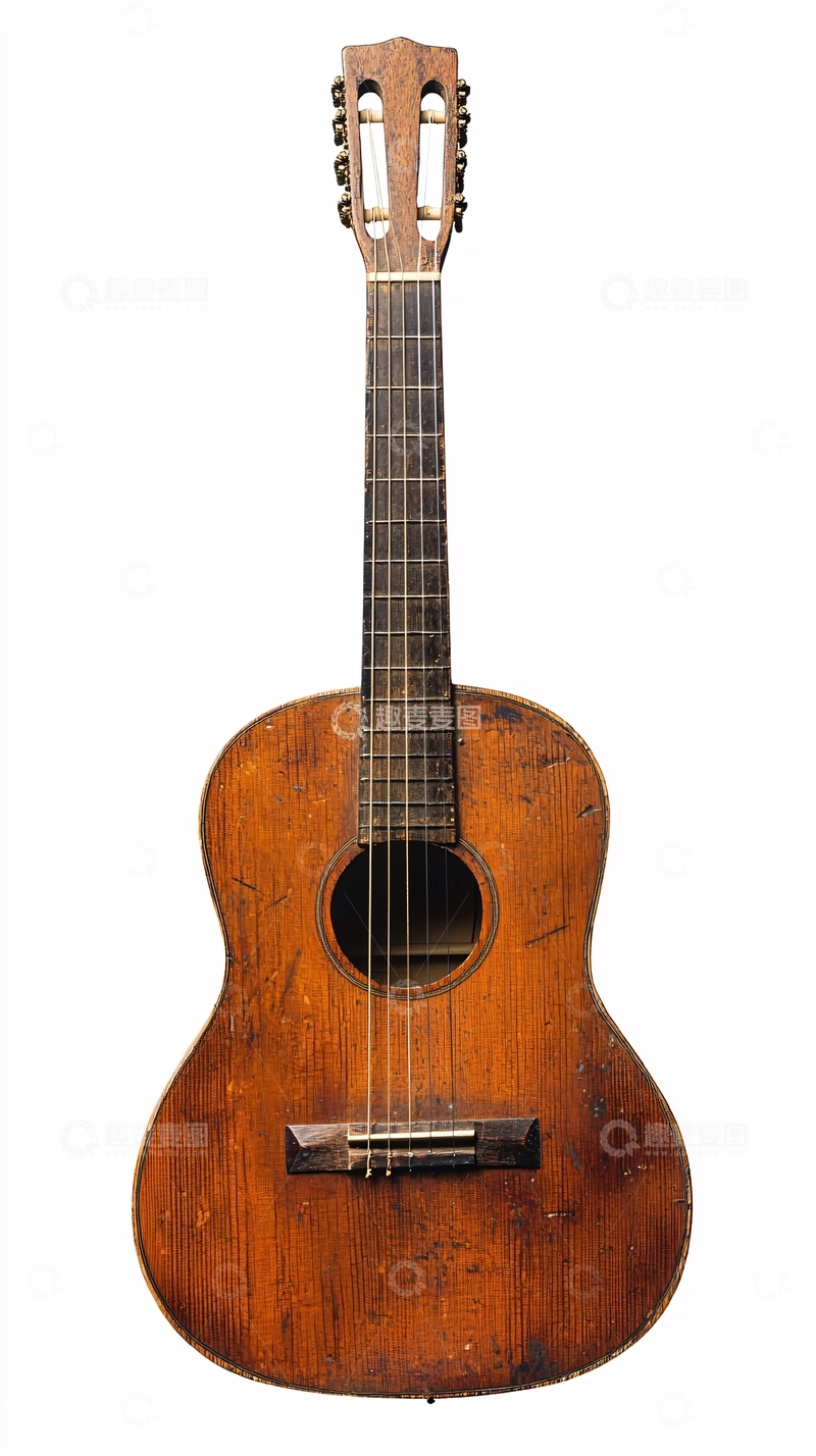 高清大图下载【趣麦麦图】老式木吉他