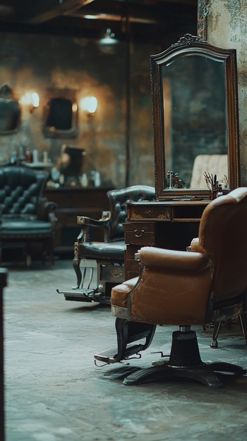 复古理发店场景