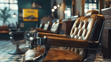 复古理发店皮椅