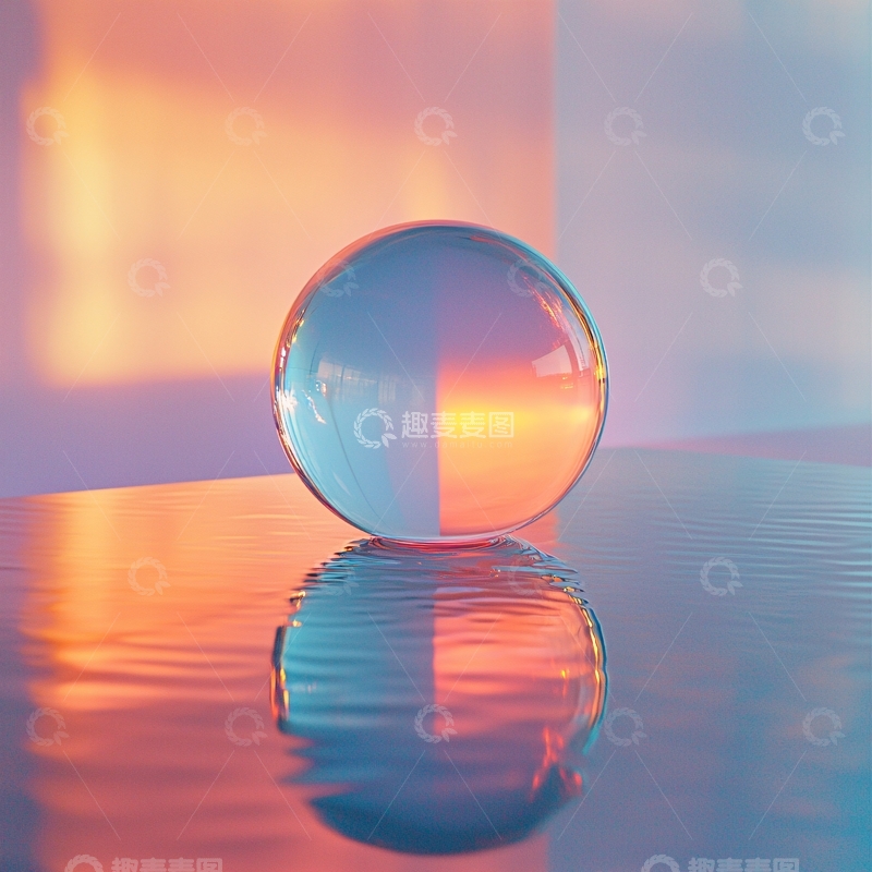 高清大图下载【趣麦麦图】清澈透明水晶球