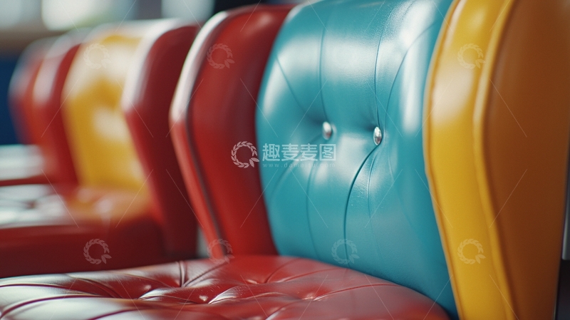 高清大图下载【趣麦麦图】彩色皮革座椅