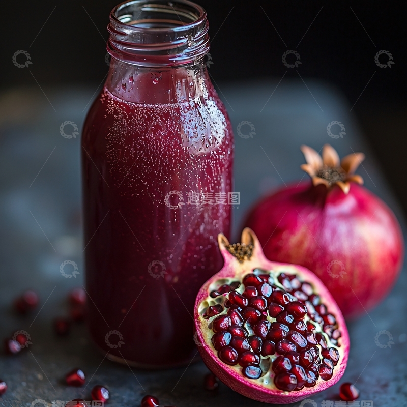 高清大图下载【趣麦麦图】石榴汁饮品