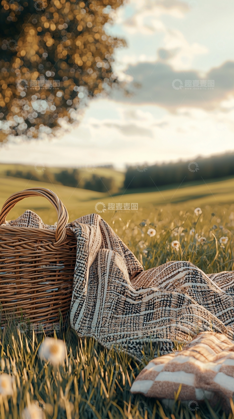 高清大图下载【趣麦麦图】田园风光野餐图