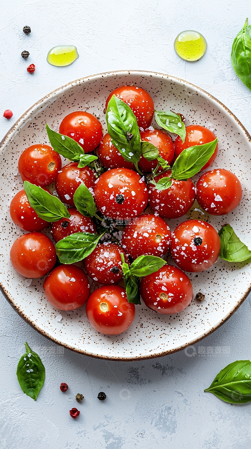 高清大图下载【趣麦麦图】盐烤小番茄