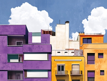 彩色建筑群