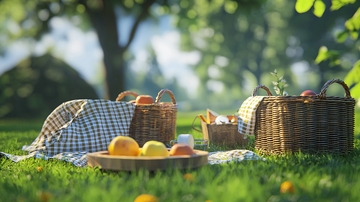 阳光下田园野餐