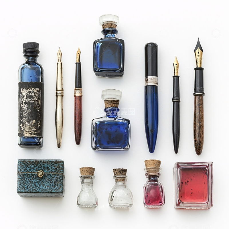 高清大图下载【趣麦麦图】复古文具套装