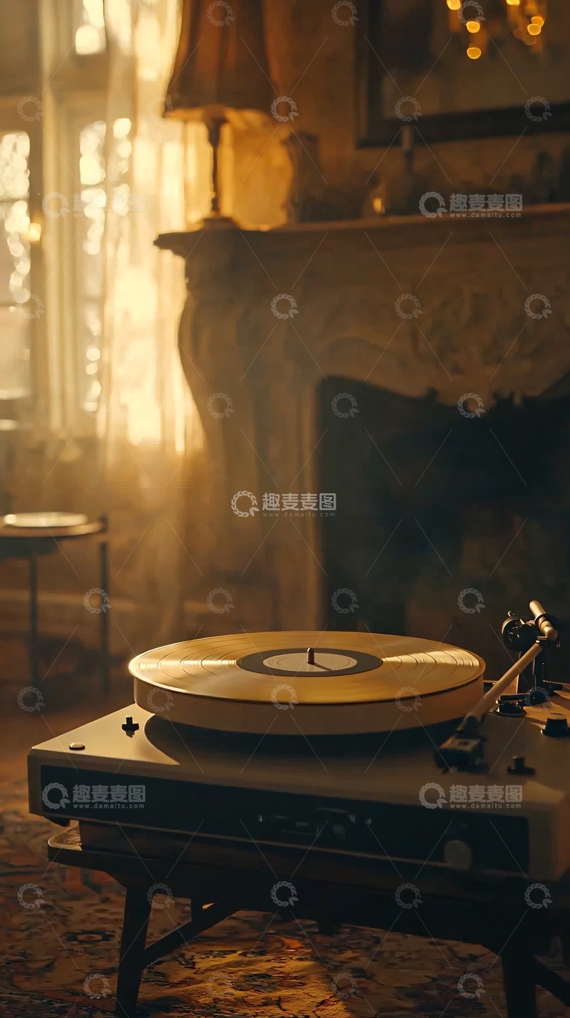 高清大图下载【趣麦麦图】复古唱片机