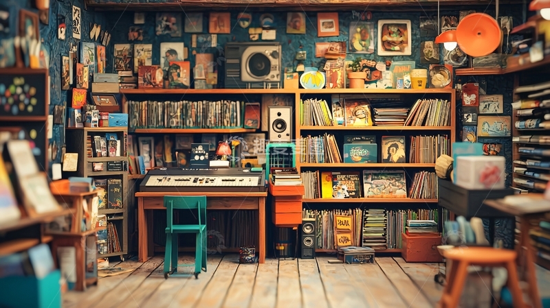 高清大图下载【趣麦麦图】复古杂货铺陈列室