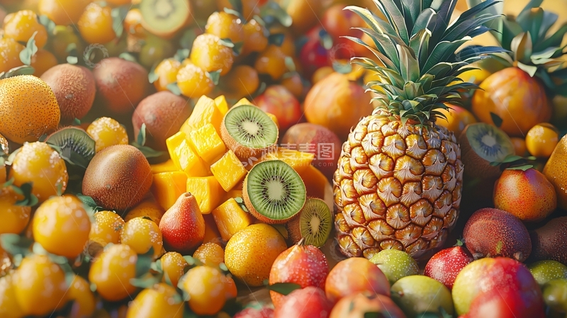 高清大图下载【趣麦麦图】阳光下的热带水果