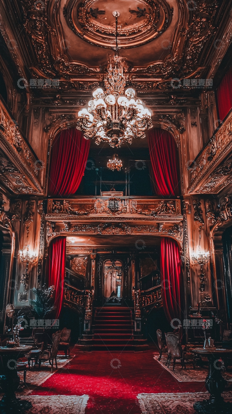 高清大图下载【趣麦麦图】奢华复古欧式宫殿大厅