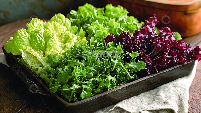 高清大图下载【趣麦麦图】不同颜色的新鲜沙拉蔬菜