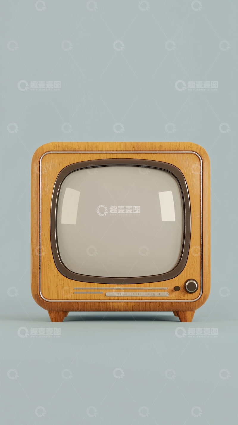 高清大图下载【趣麦麦图】复古老式木质电视机