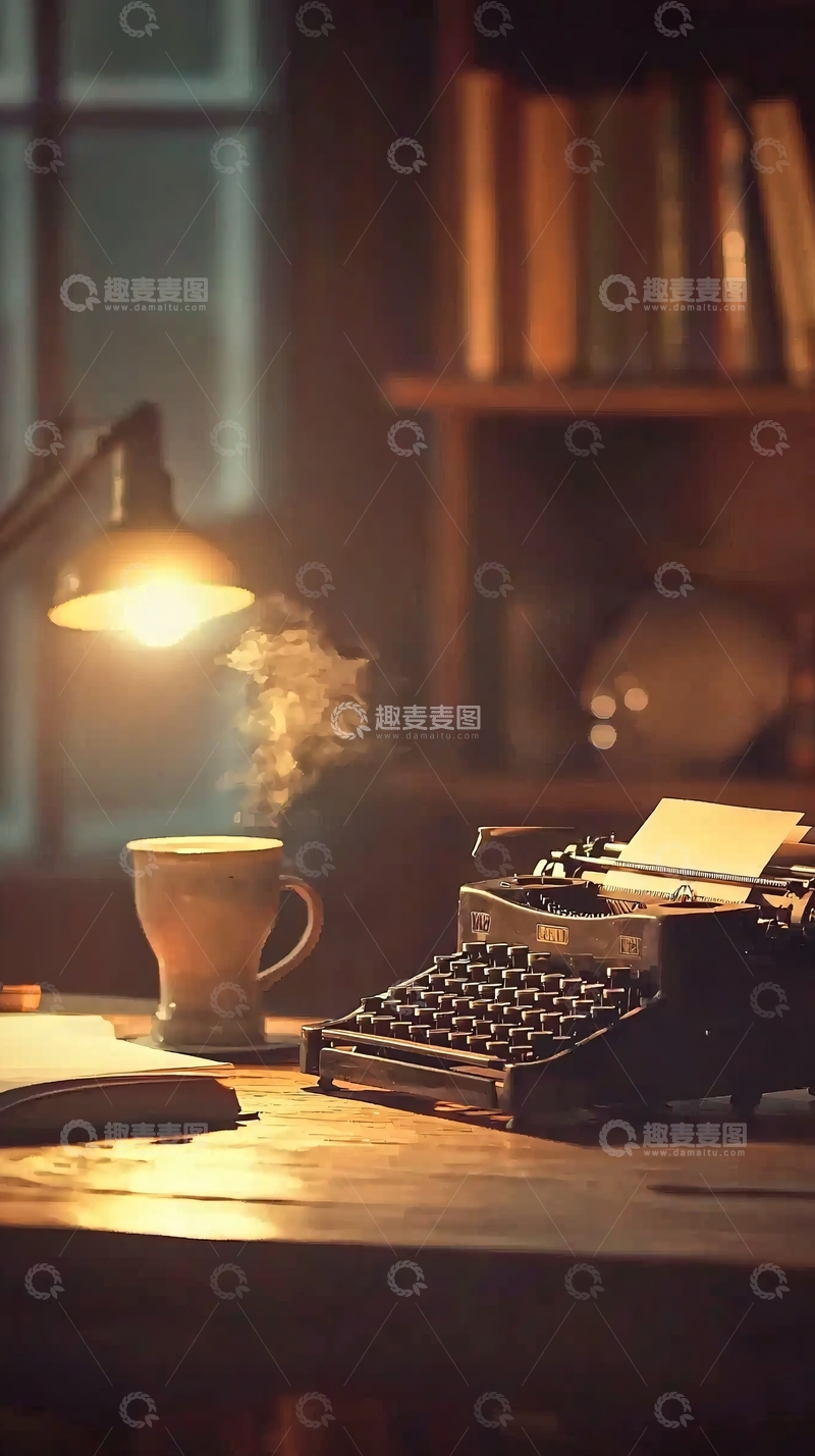 高清大图下载【趣麦麦图】温暖的书房