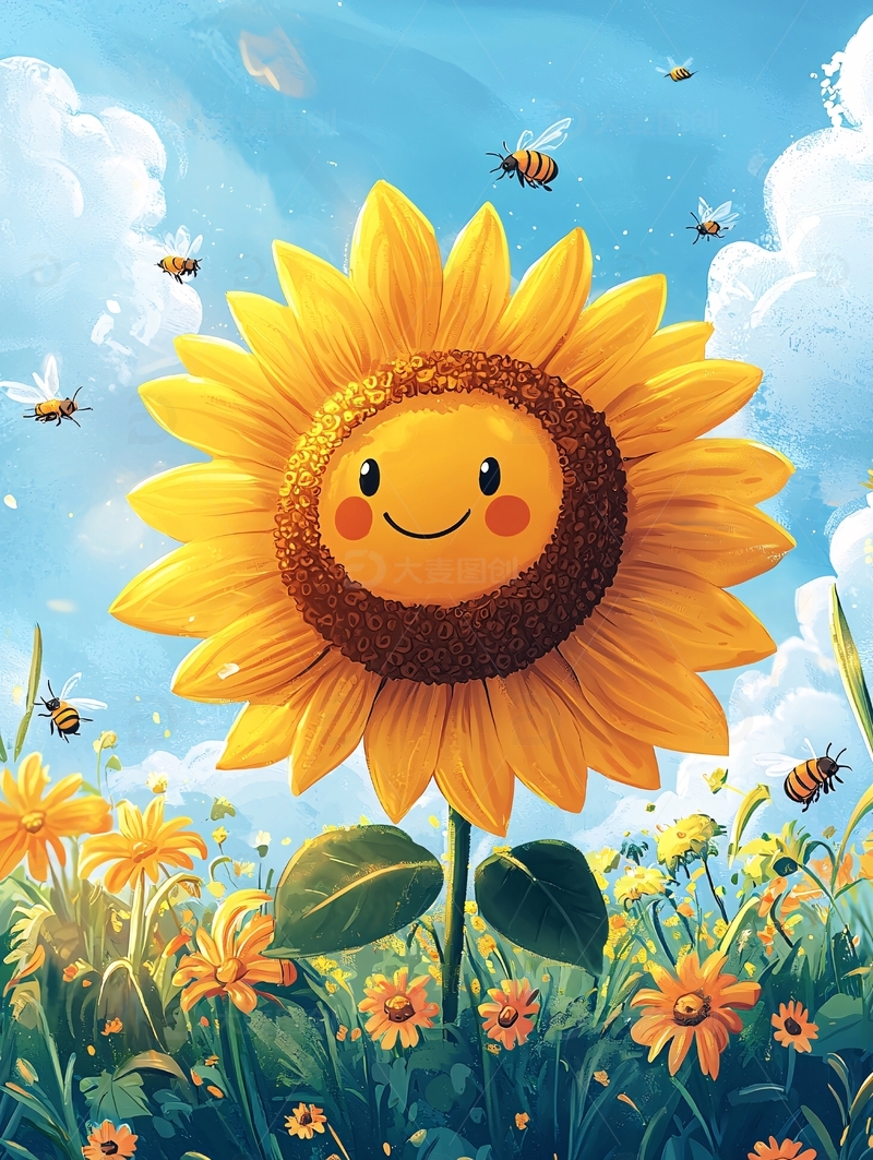 向日葵卡通