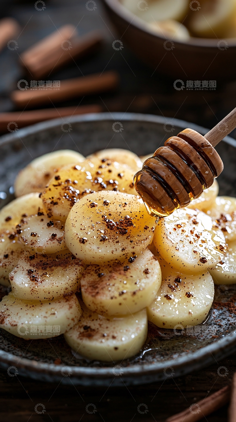 高清大图下载【趣麦麦图】蜜汁荸荠特写